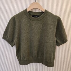 Elysewalker Dixie Short Sleeve Sweater, Olive, M